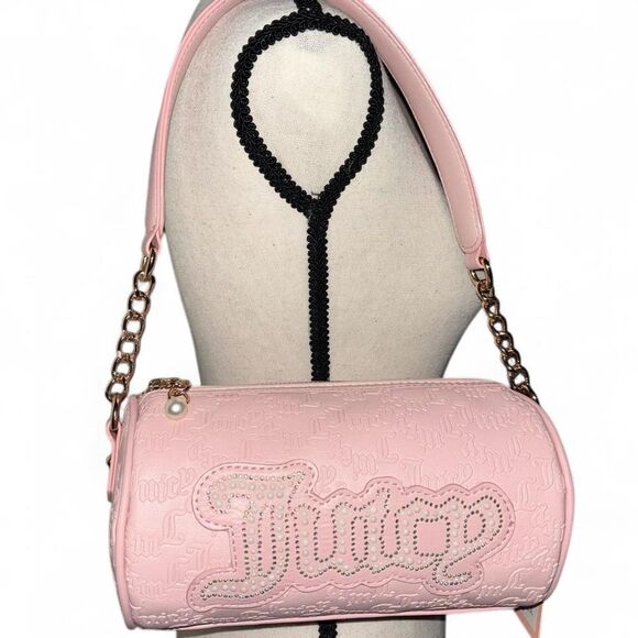 Juicy Couture $79 Pastel Pink Barrel shoulder bag - New with tags - Picture 1 of 5